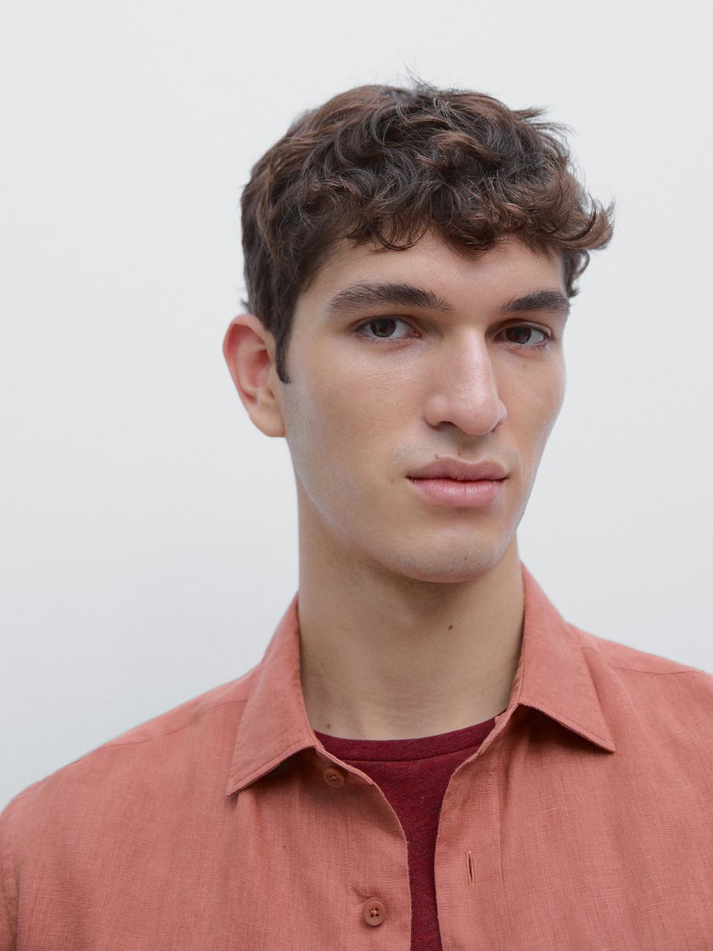 100% linen slim fit shirt