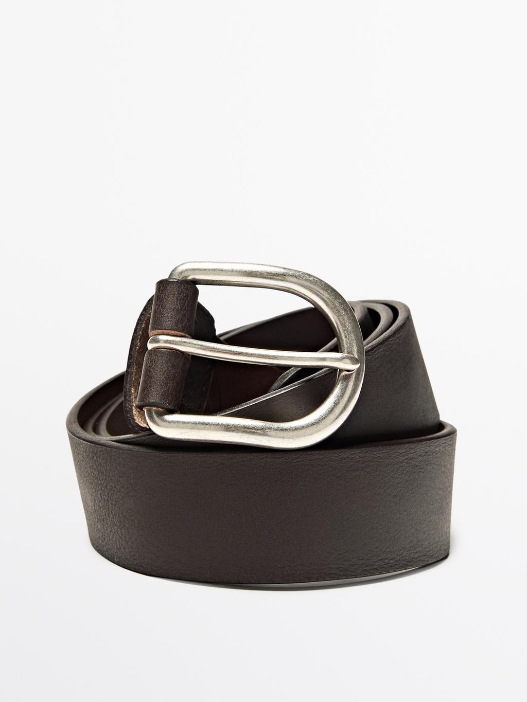 Nappa leather belt
