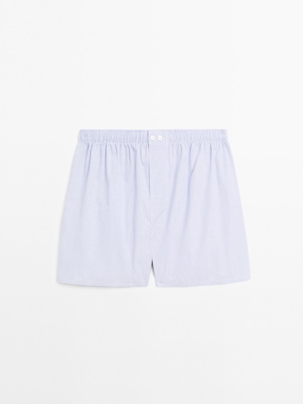 Micro-check print boxers