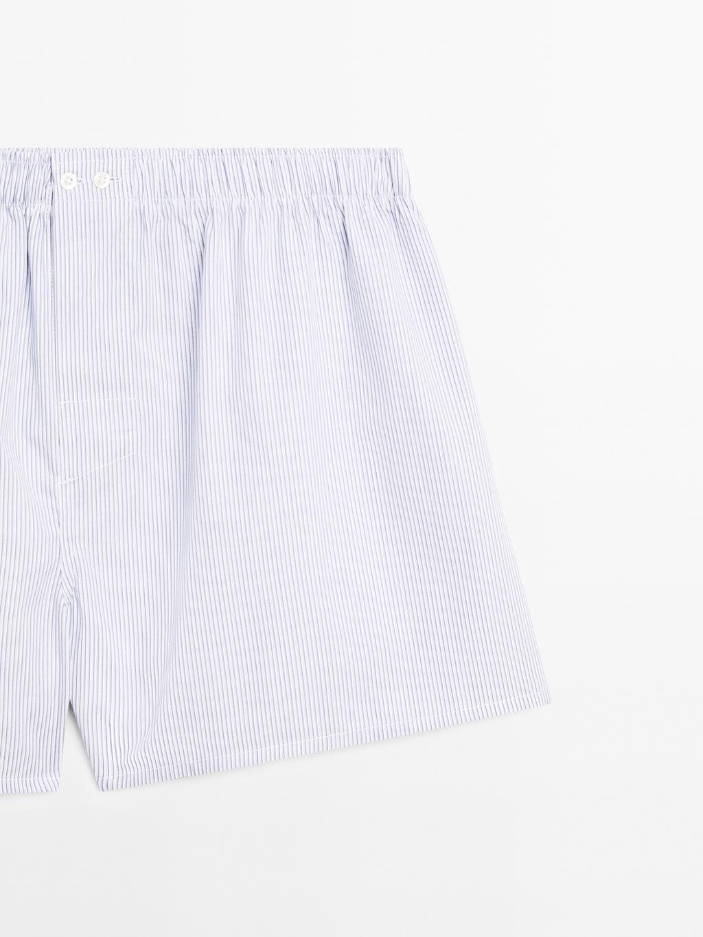 Double stripe print boxers