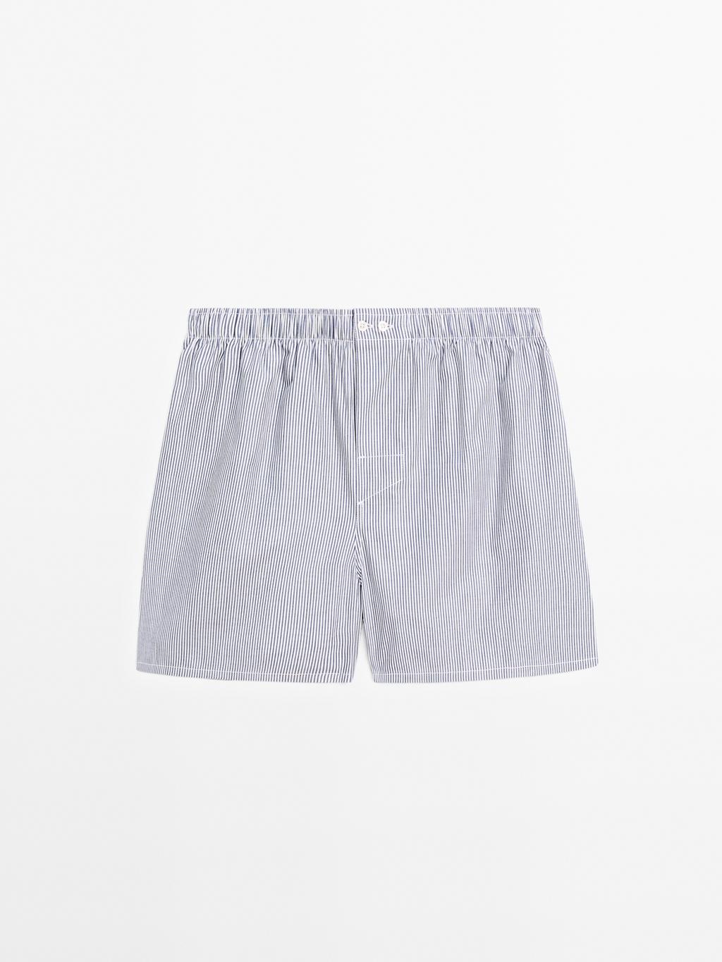 Striped print boxers