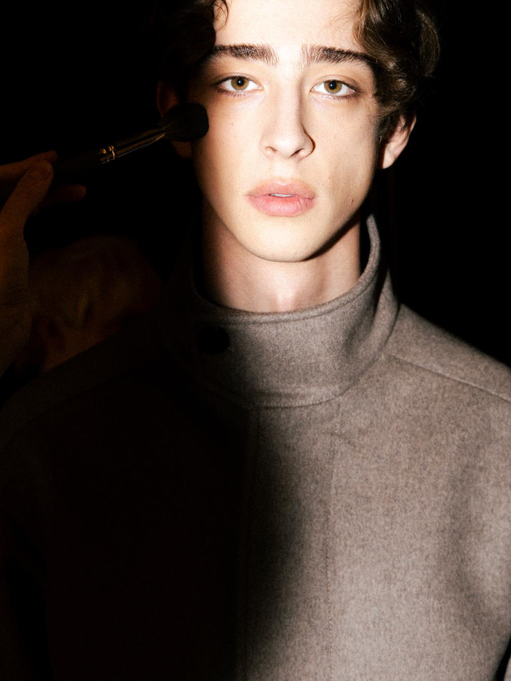 Wool blend high neck jacket - LIMITED