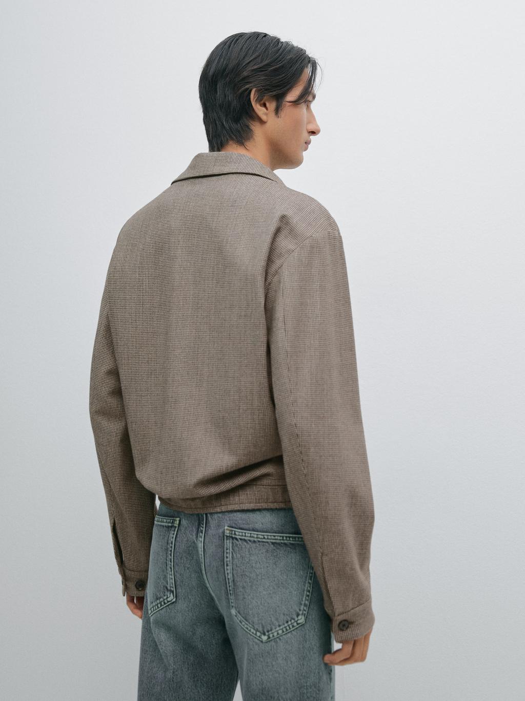 100% wool houndstooth jacket