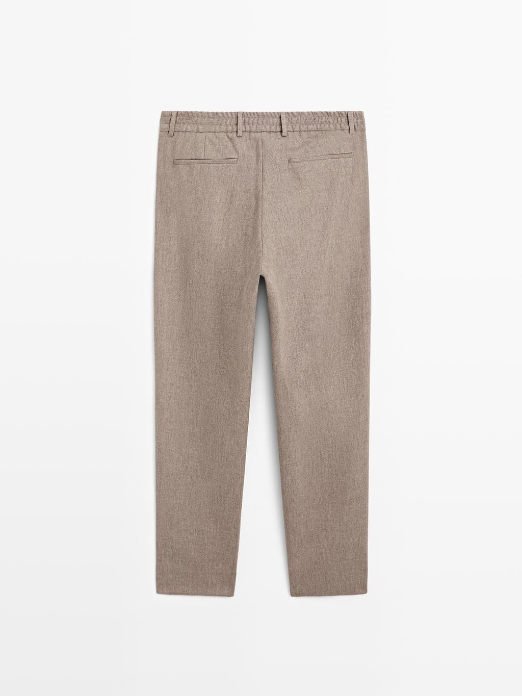 Wool blend stretch trousers - LIMITED