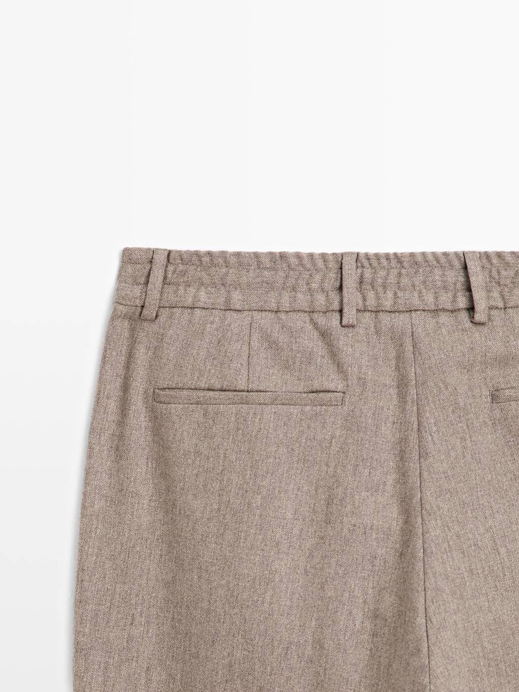 Wool blend stretch trousers - LIMITED