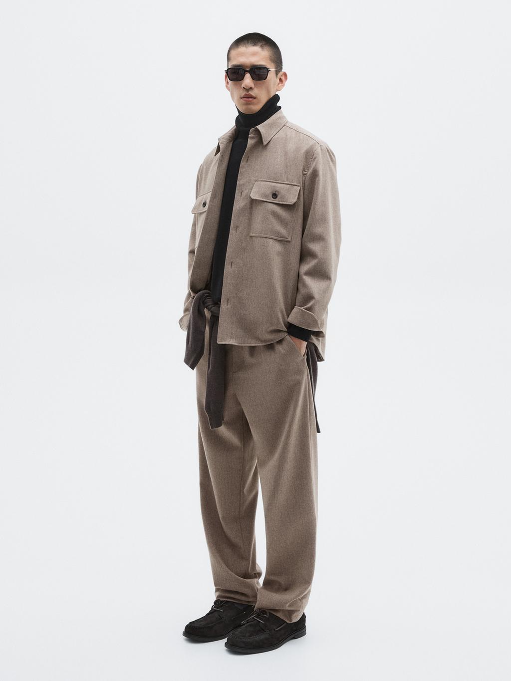 Wool blend stretch trousers - LIMITED