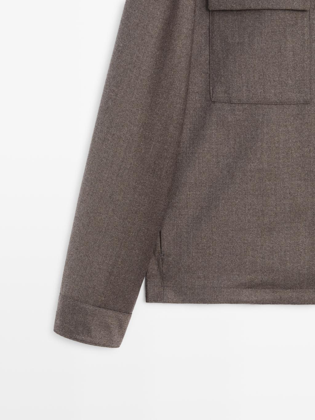 100% wool flannel jacket