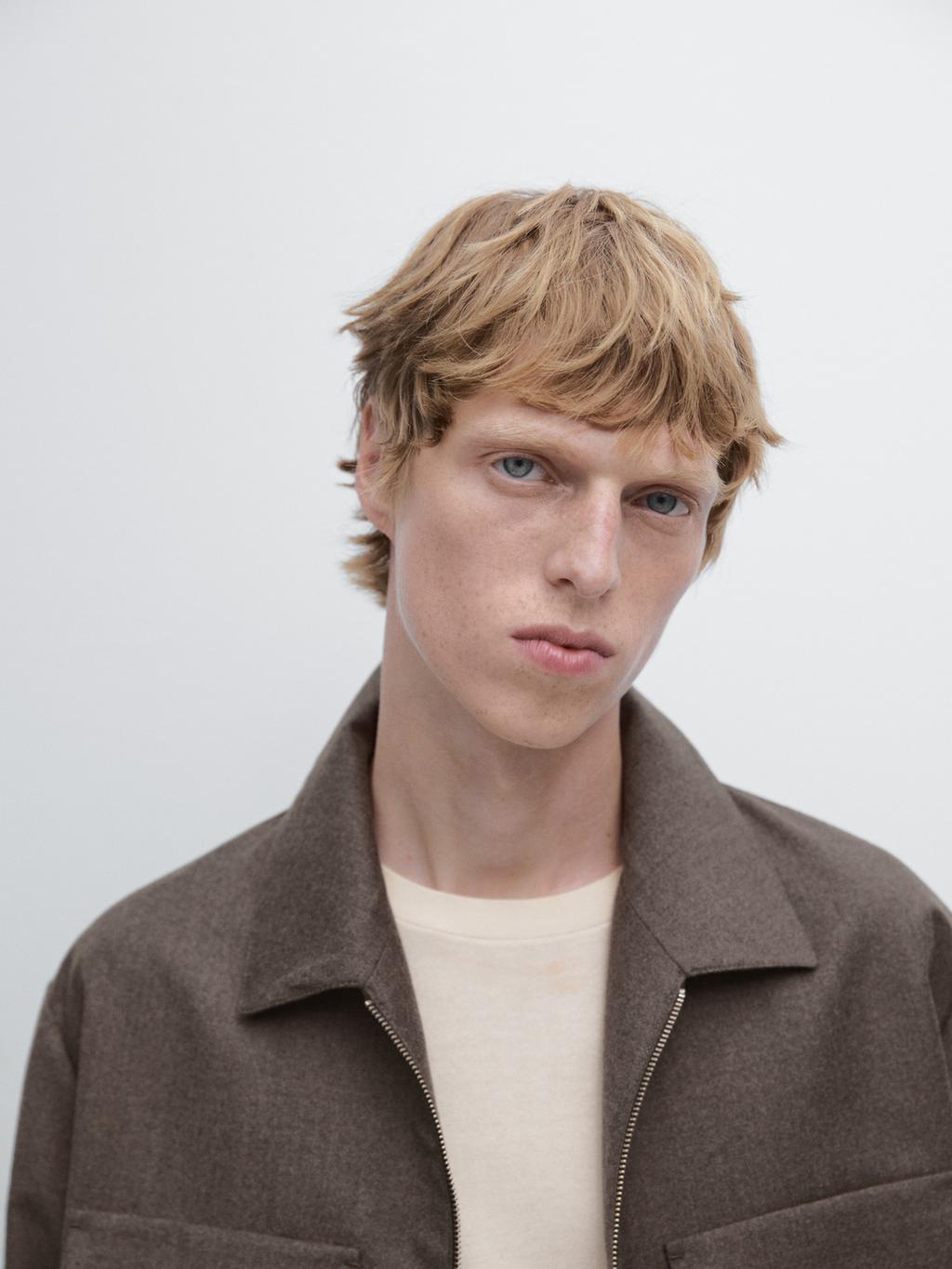 100% wool flannel jacket