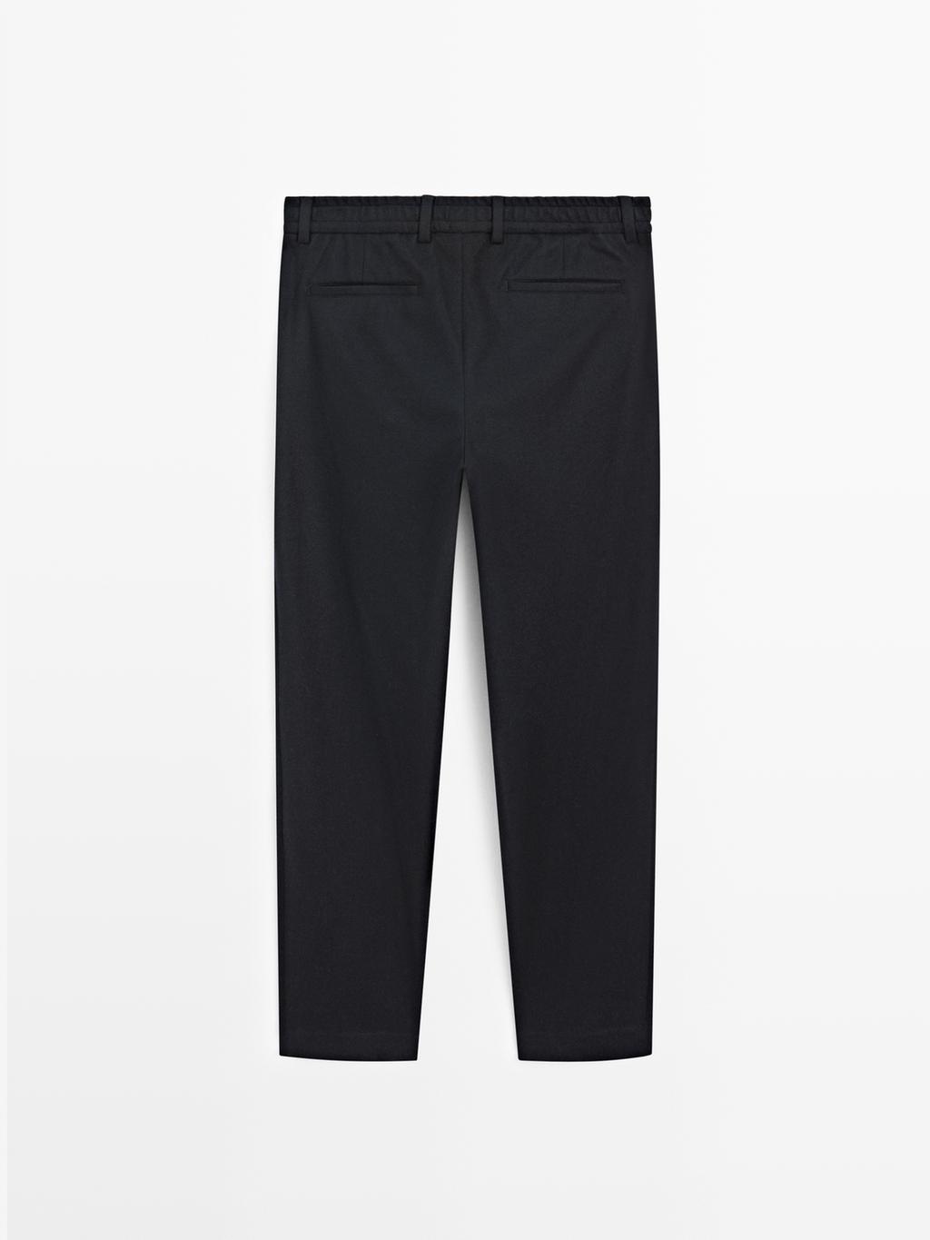 Wool blend trousers