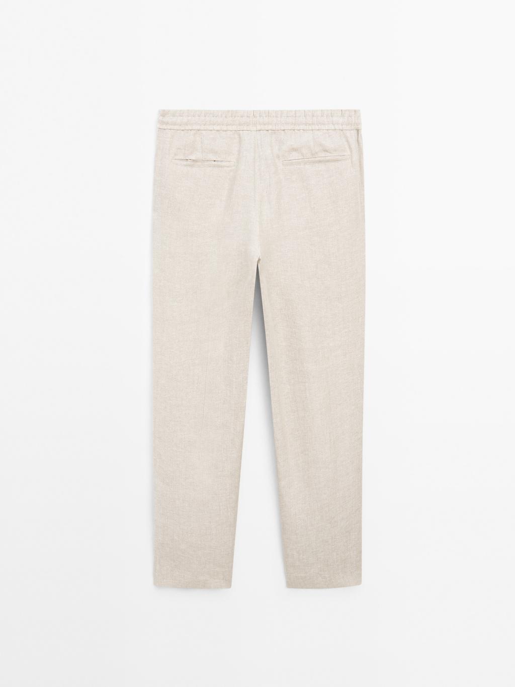 Total look linen trousers