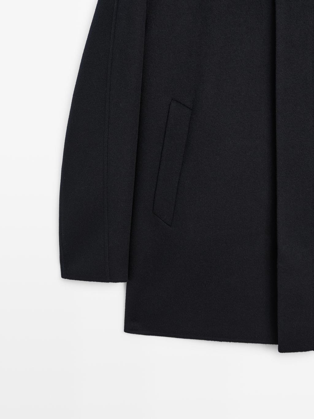 Double wool blend coat