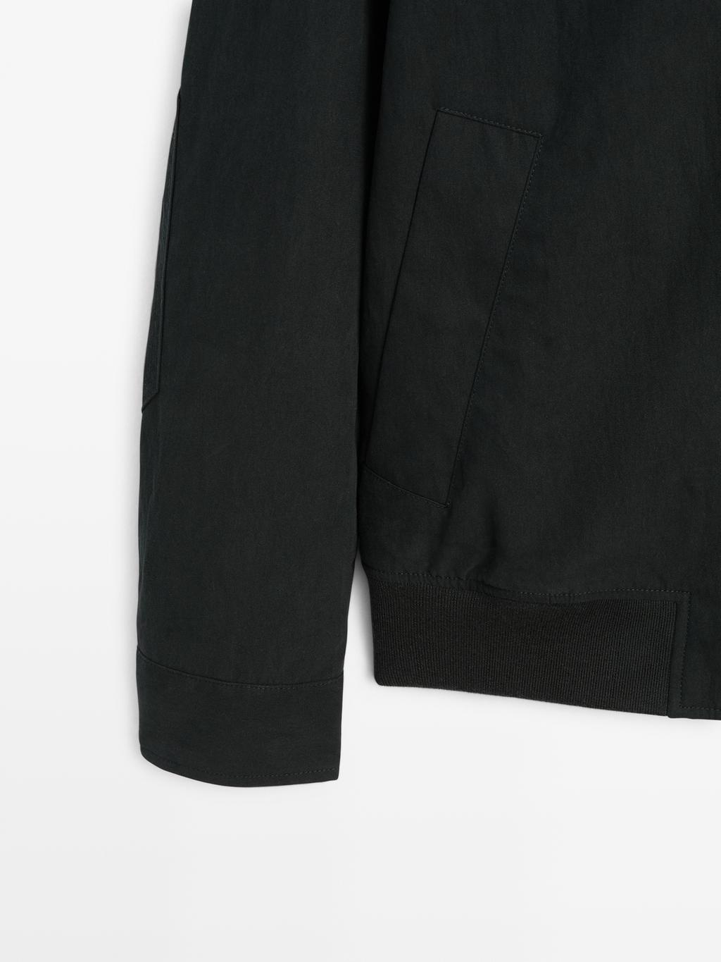 Peach-effect jacket with elbow patch details