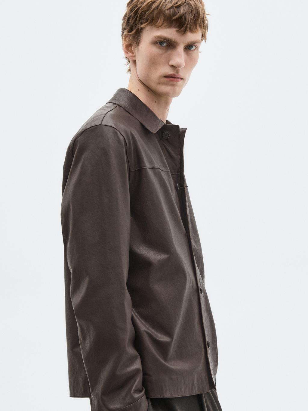 Nappa leather overshirt - LIMITED