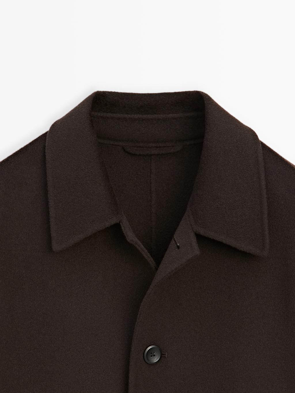 Long wool blend coat