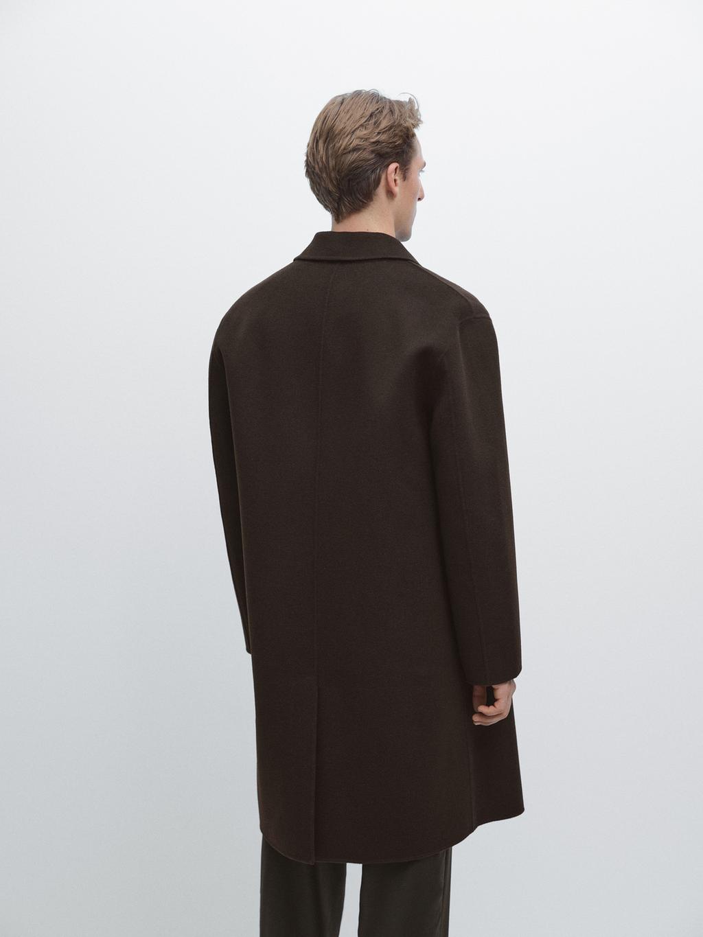 Long wool blend coat