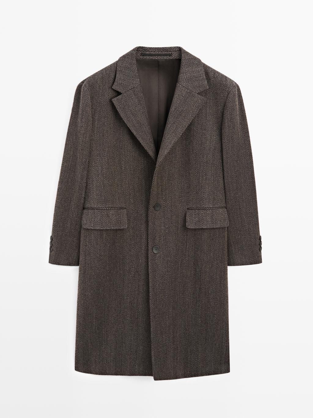 Long herringbone coat - LIMITED