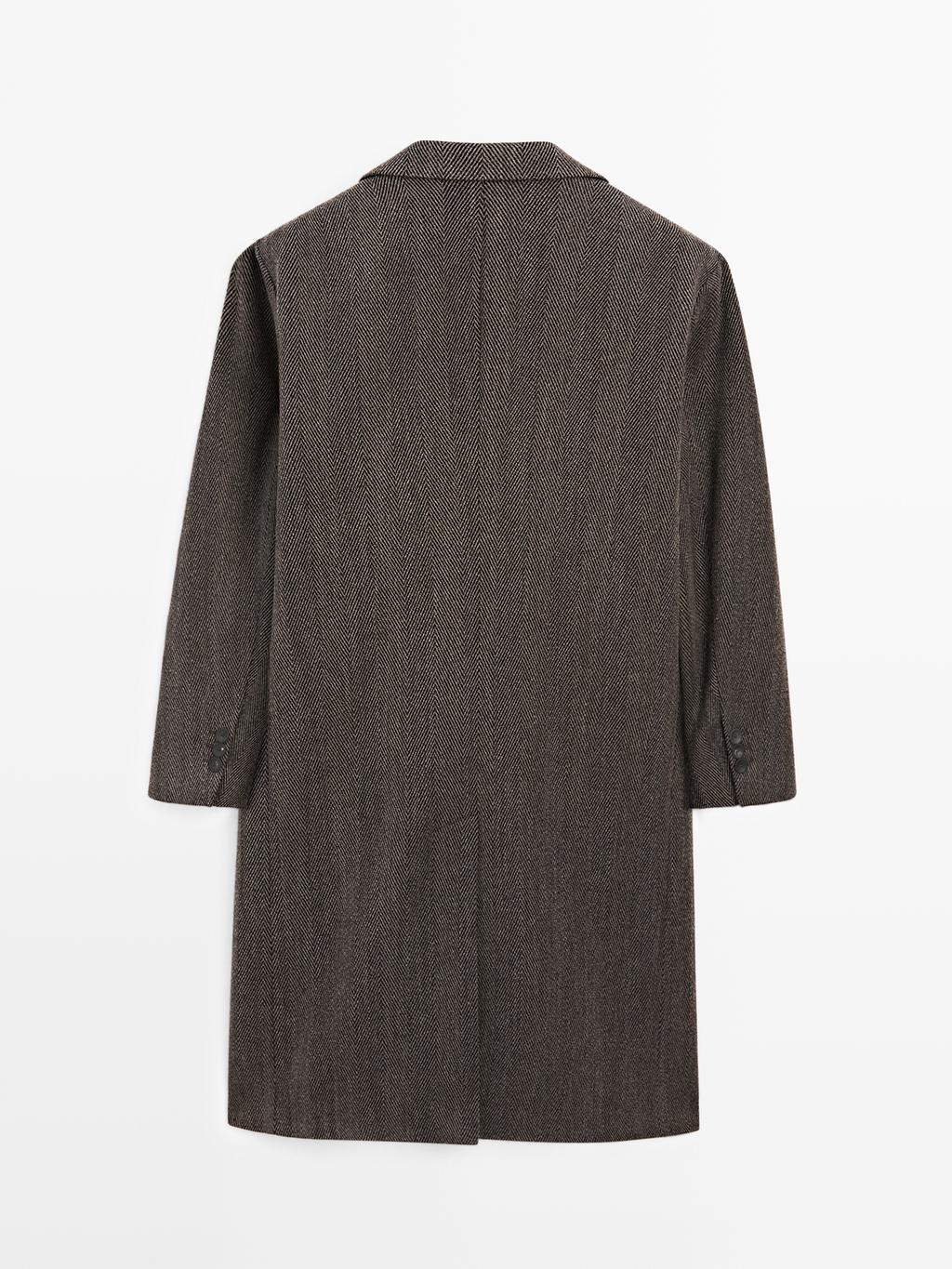 Long herringbone coat - LIMITED