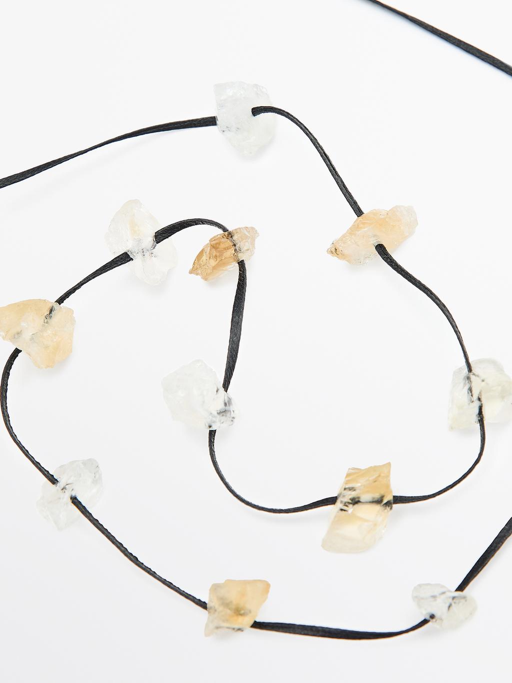 Irregular rhinestone necklace