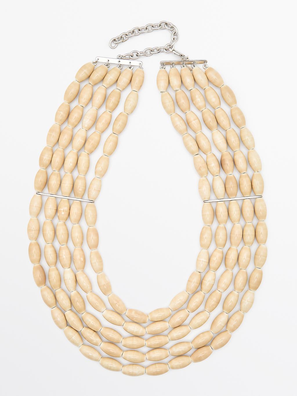 Ceramic bib necklace