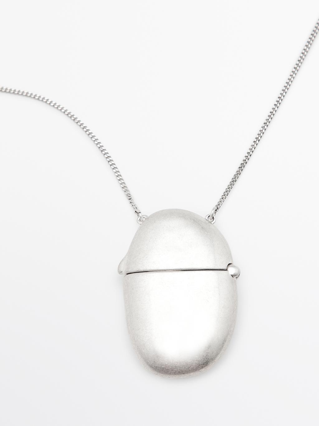 Necklace with oval box pendant