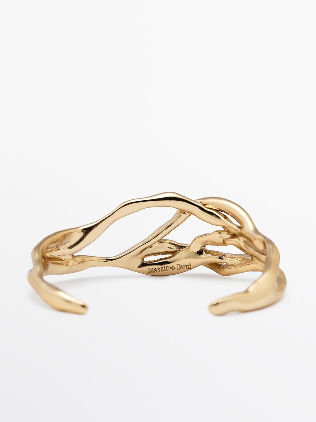 Abstract metal bracelet