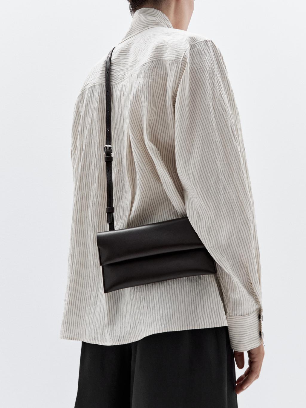 Nappa leather mini crossbody bag