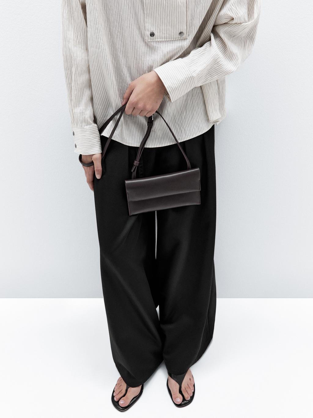 Nappa leather mini crossbody bag