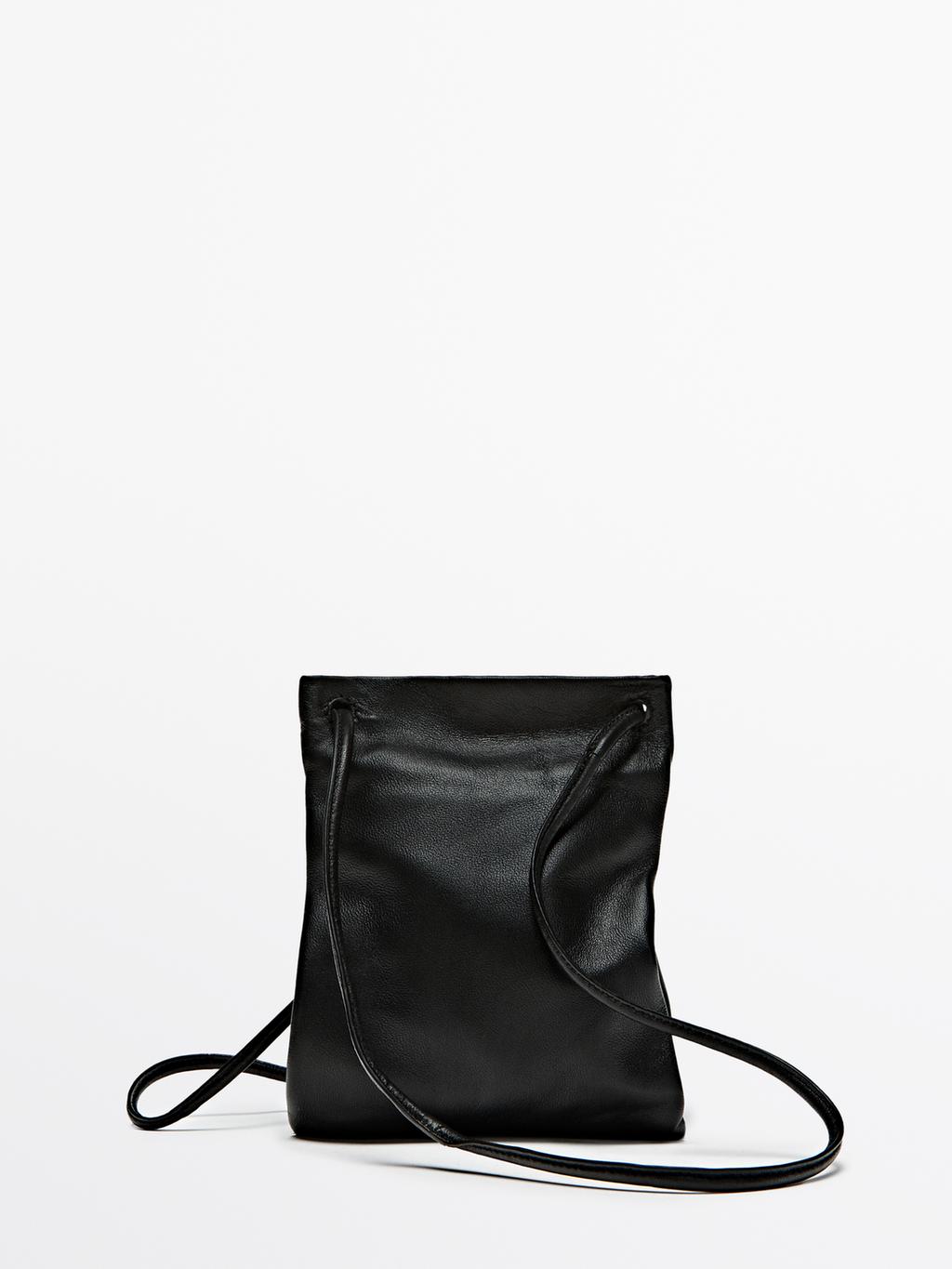 Nappa leather crossbody bag