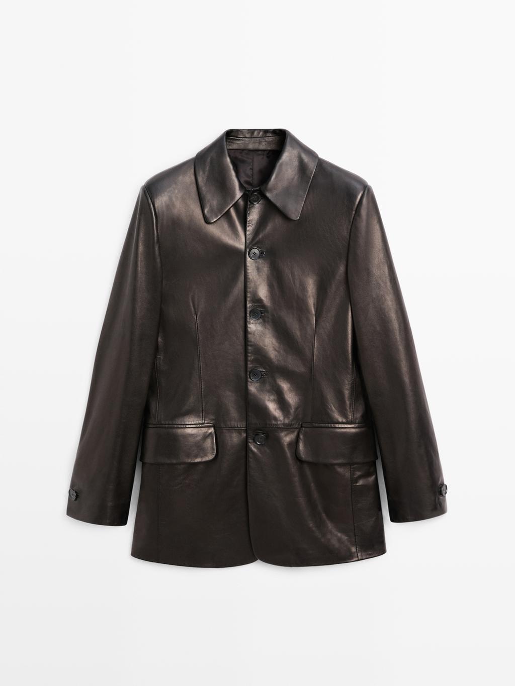 Nappa leather buttoned blazer - LIMITED