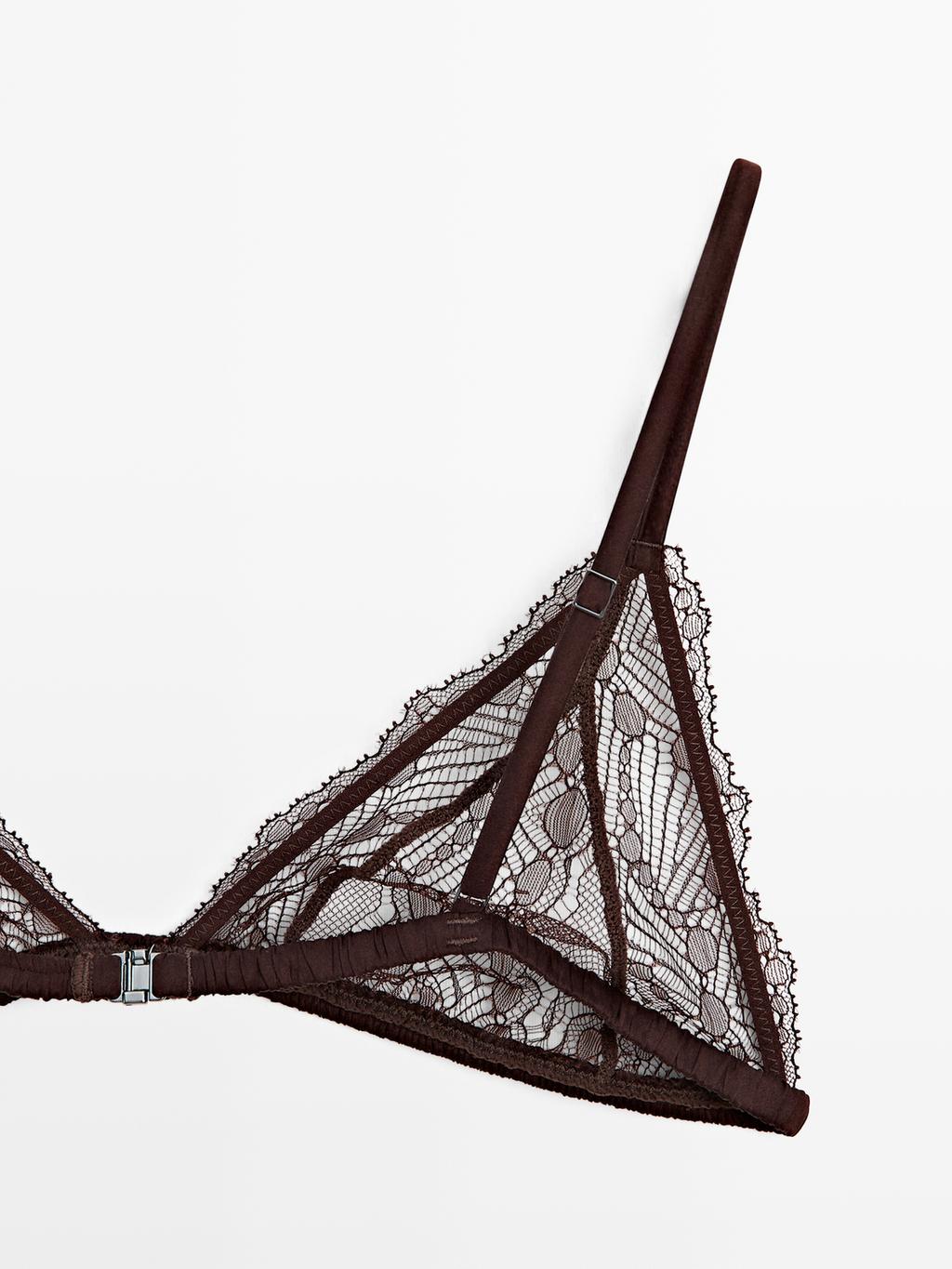 Lace triangle bralette