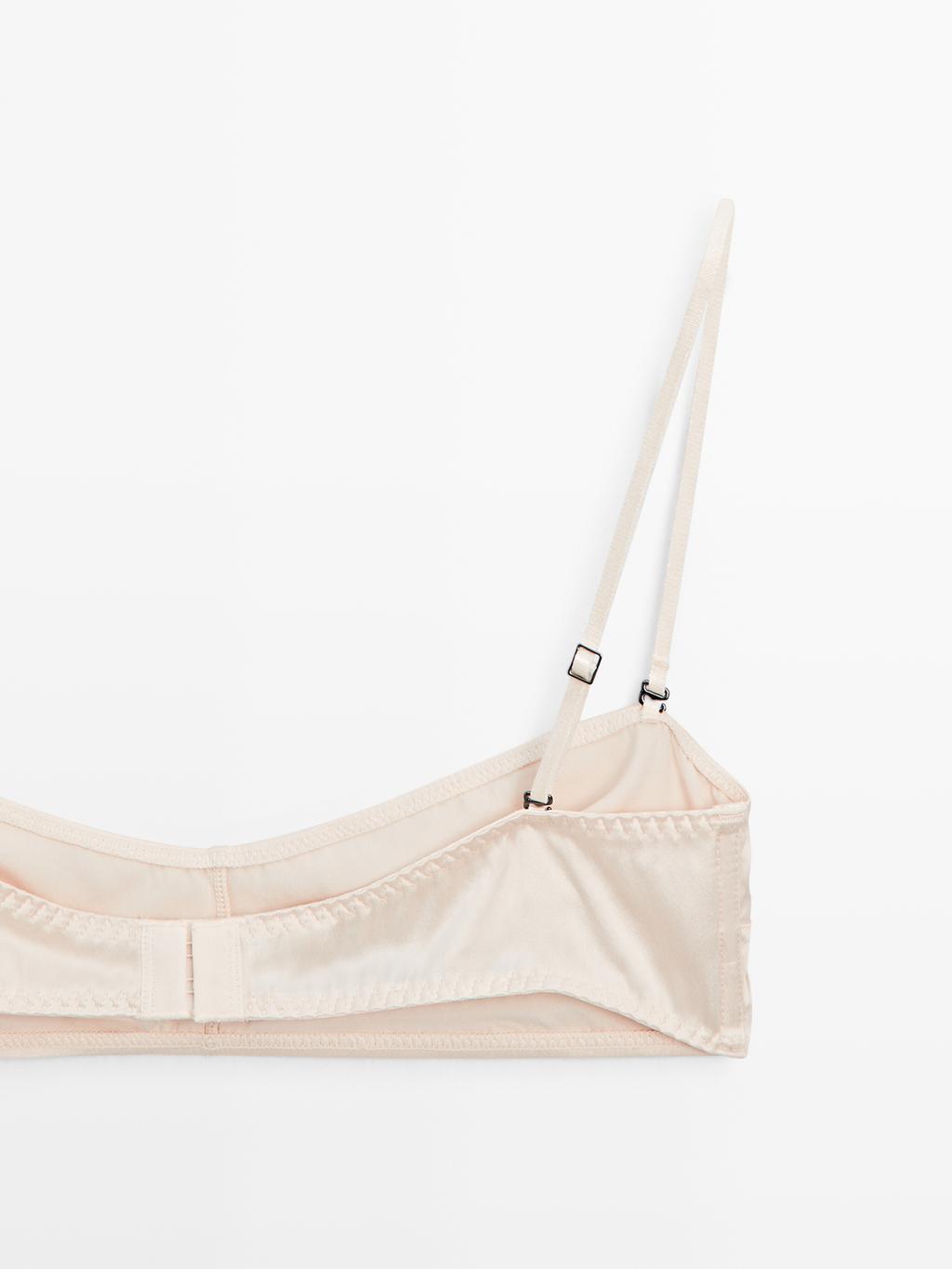 Silk blend bandeau top