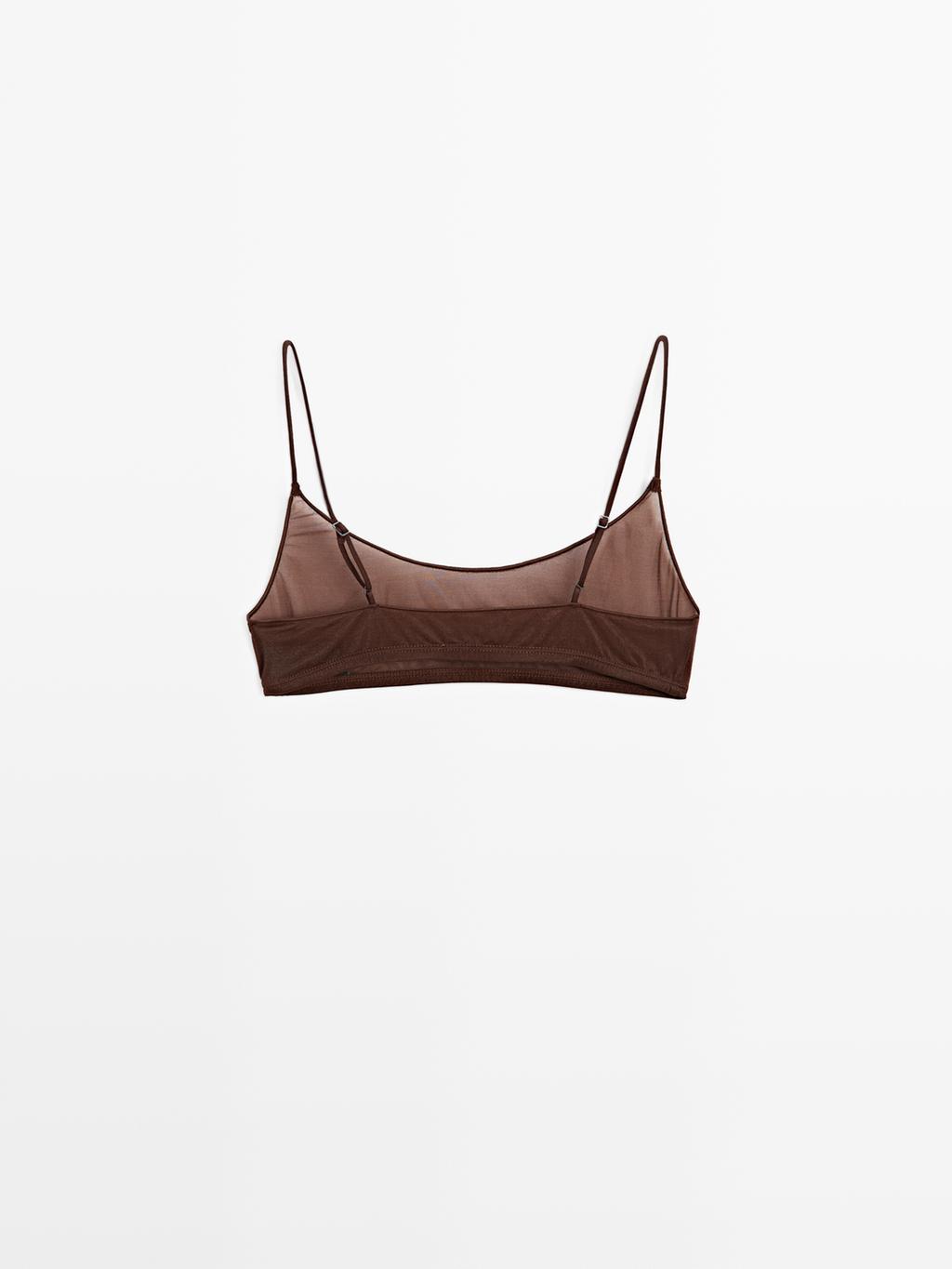 Semi-sheer top with metallic detail