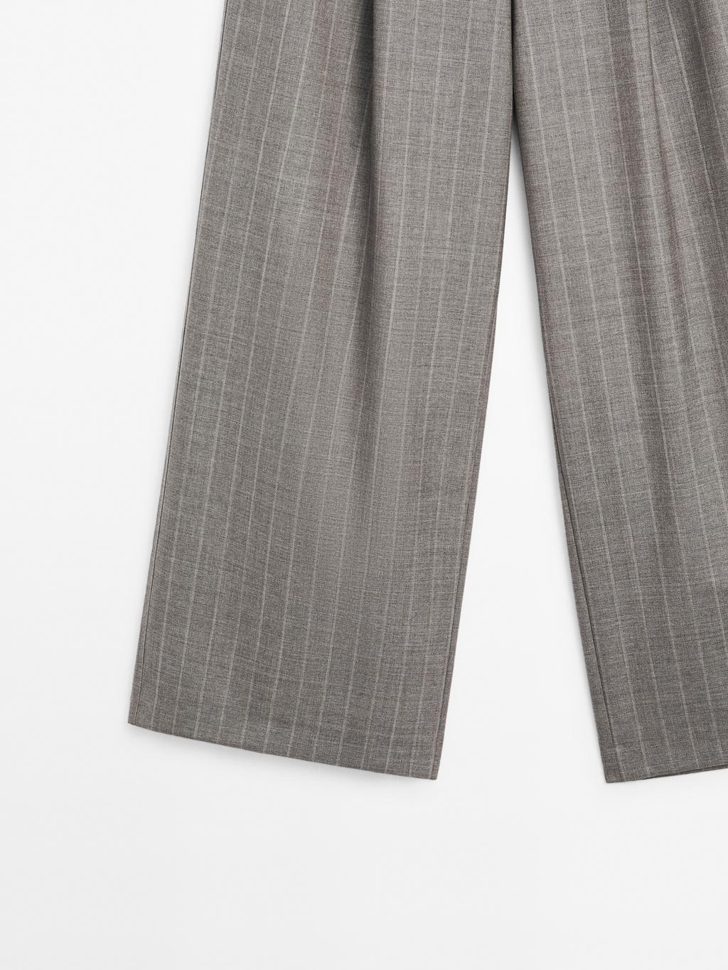 100% wool pinstripe trousers