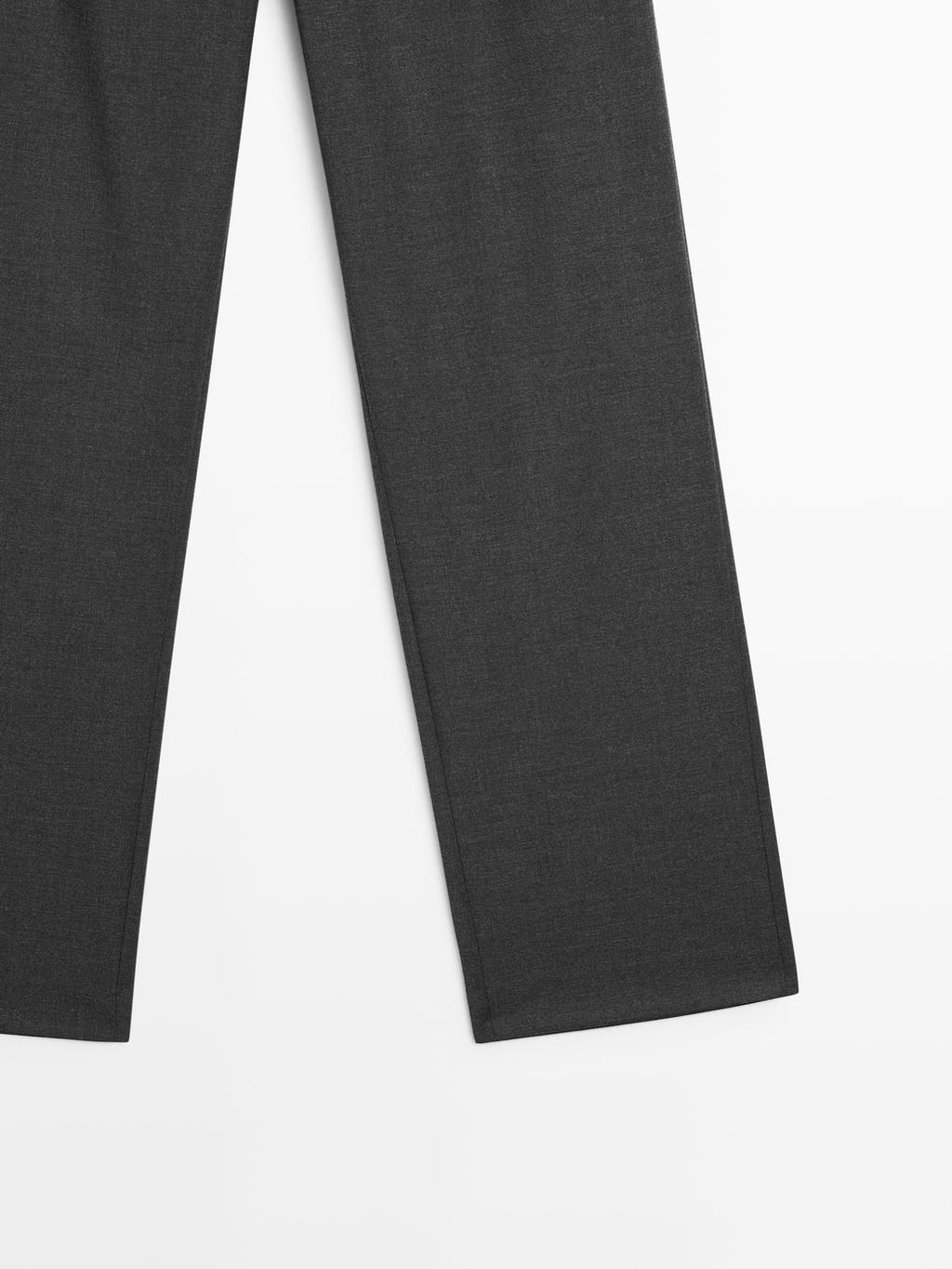 Dart trousers with elastic waistband