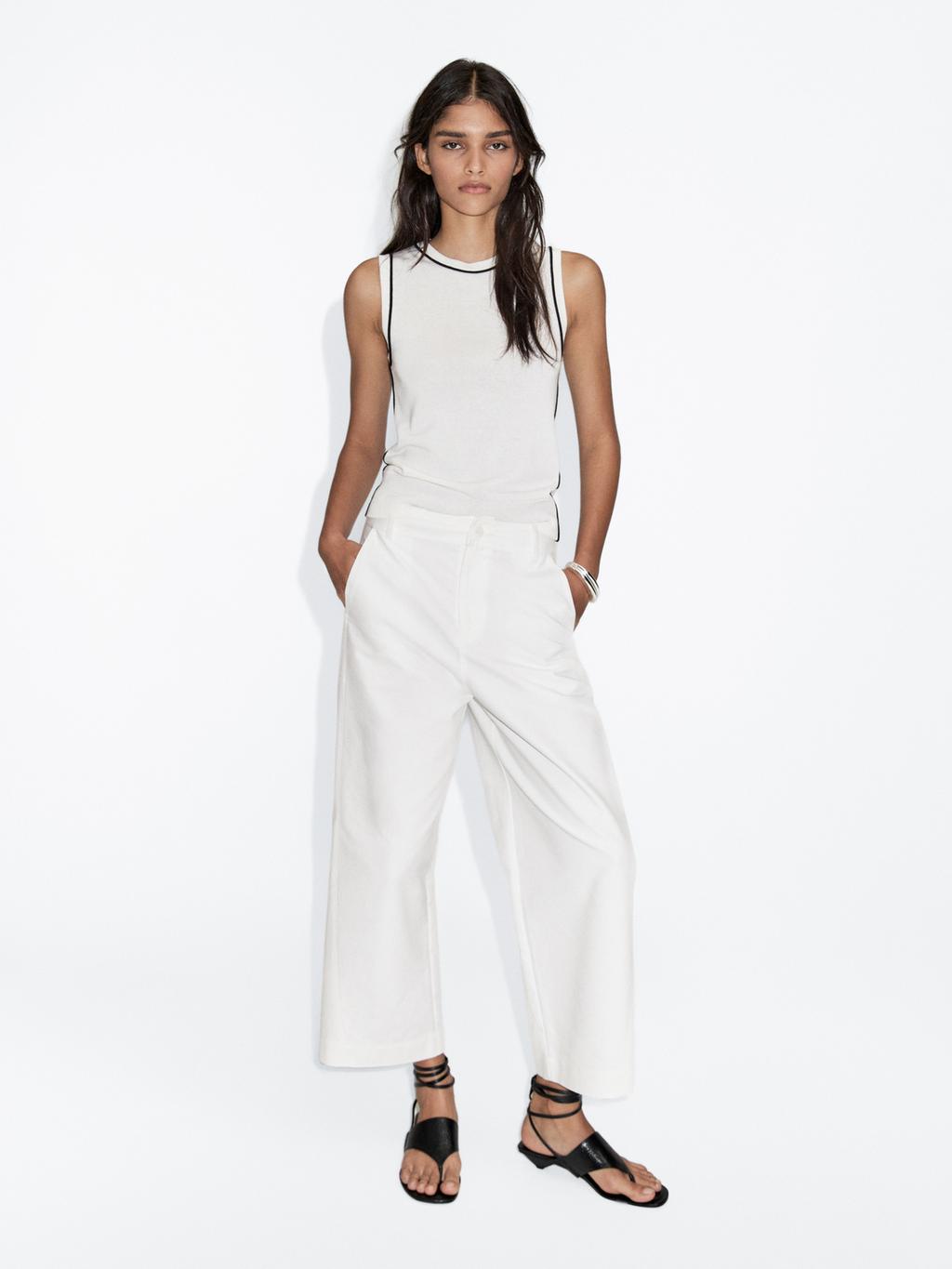 High-waist barrel fit trousers
