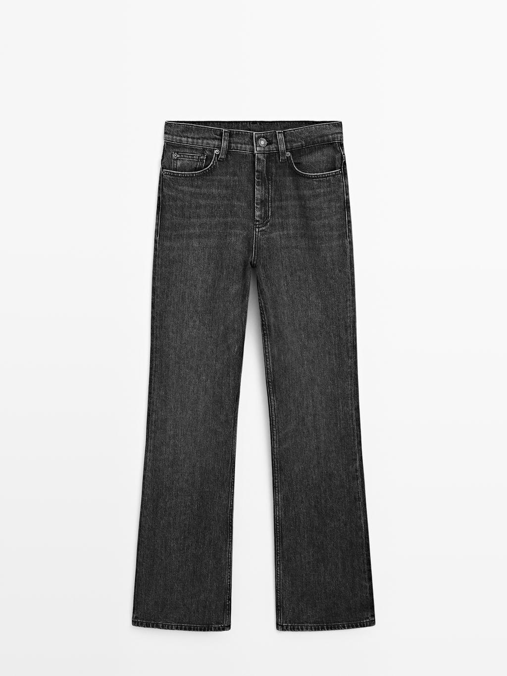 High-waist boot-cut jeans