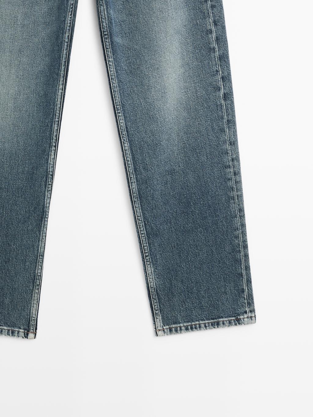 High-waist straight-leg cropped comfort jeans