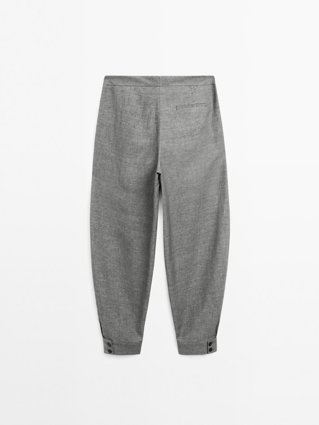 Sarouel trousers with button details