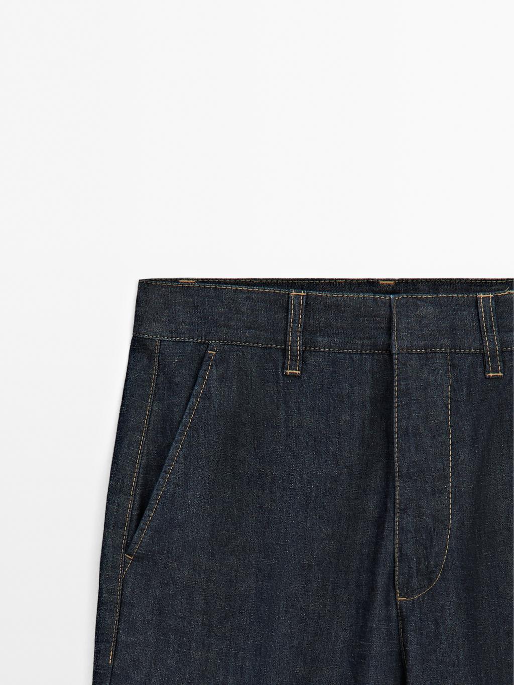 High-waist loose straight-leg jeans