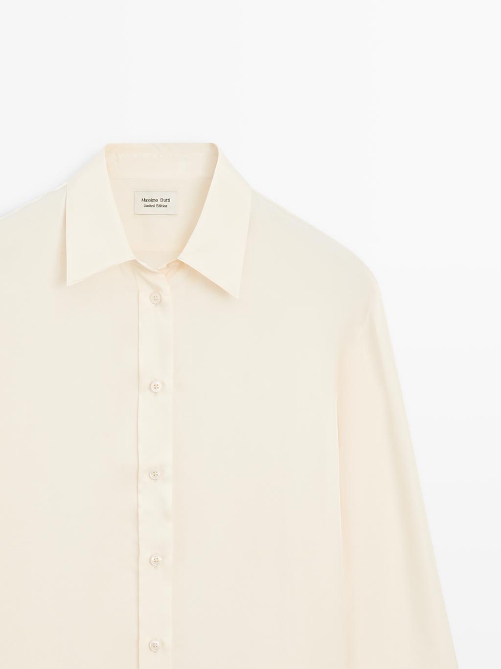 Flowing satin oversize shirt - LIMITED