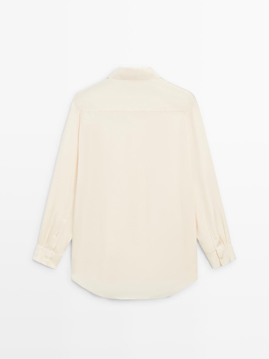 Flowing satin oversize shirt - LIMITED