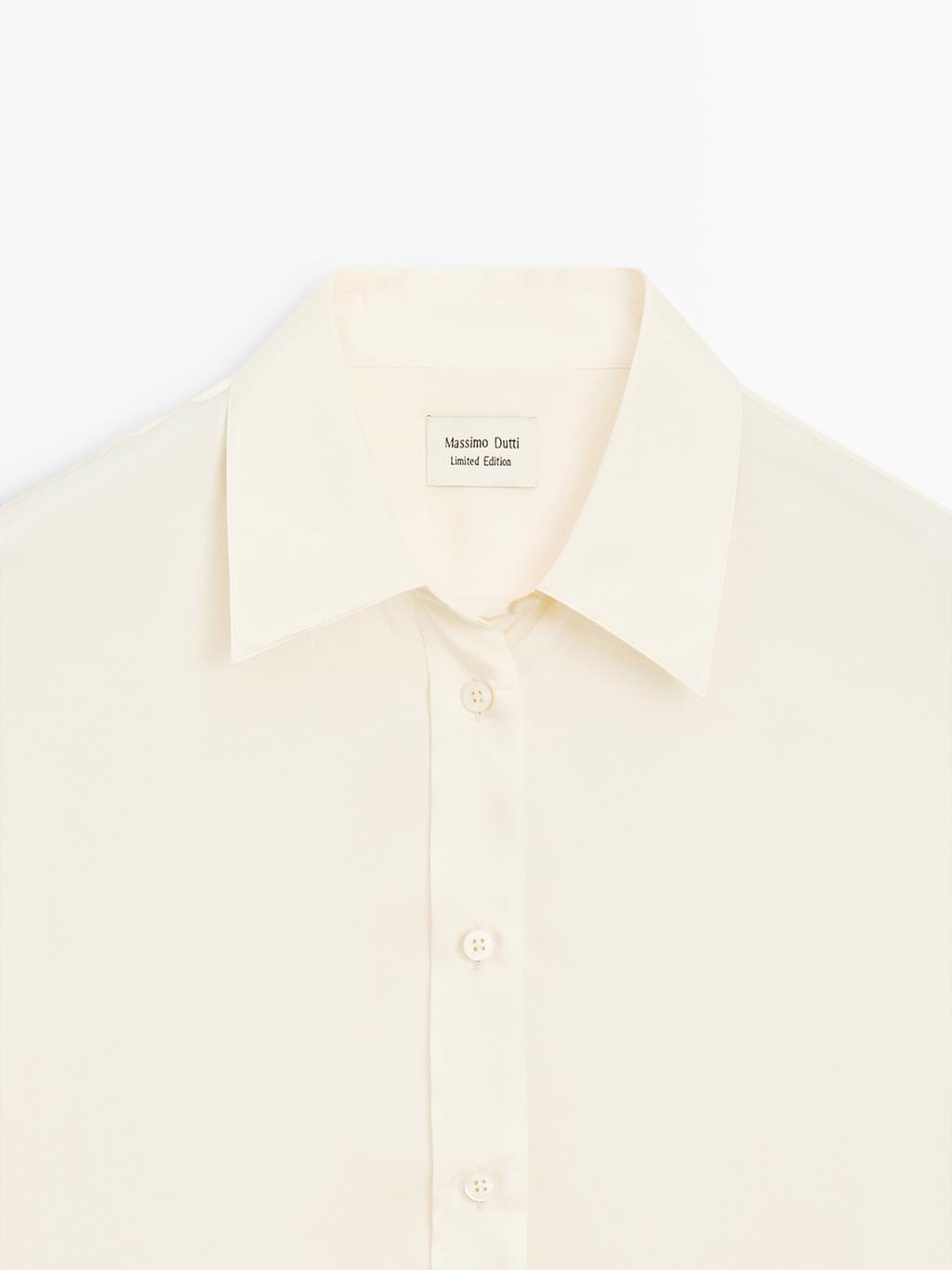 Flowing satin oversize shirt - LIMITED