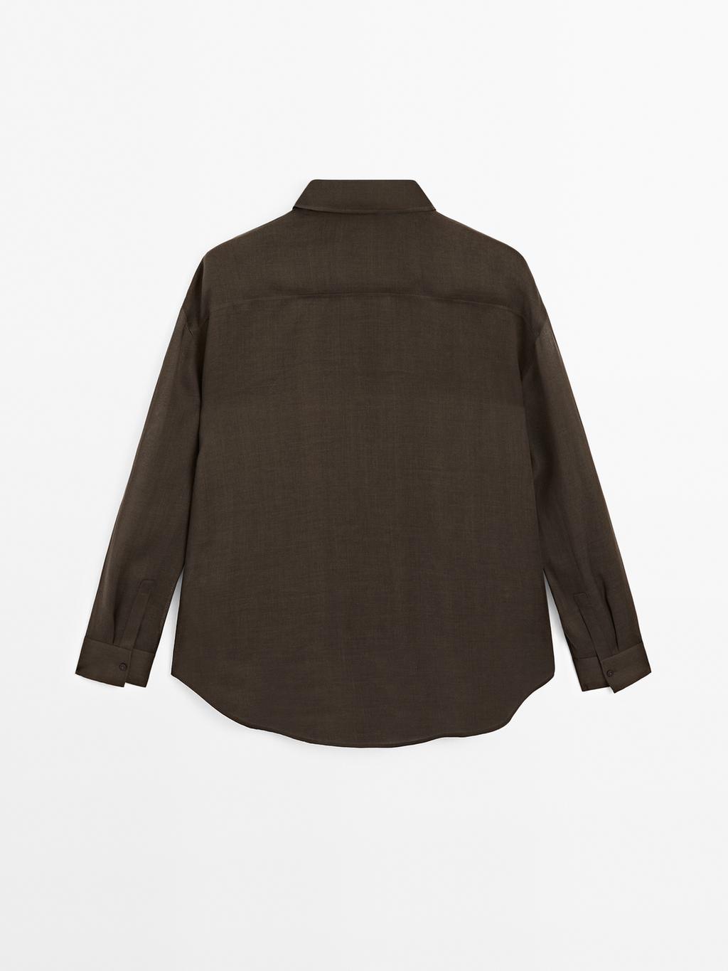 Flowing ramie blend shirt