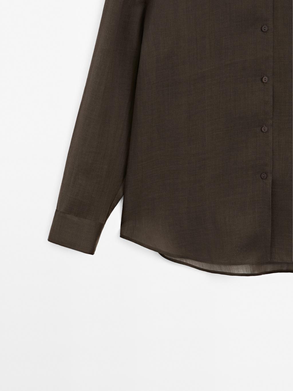 Flowing ramie blend shirt