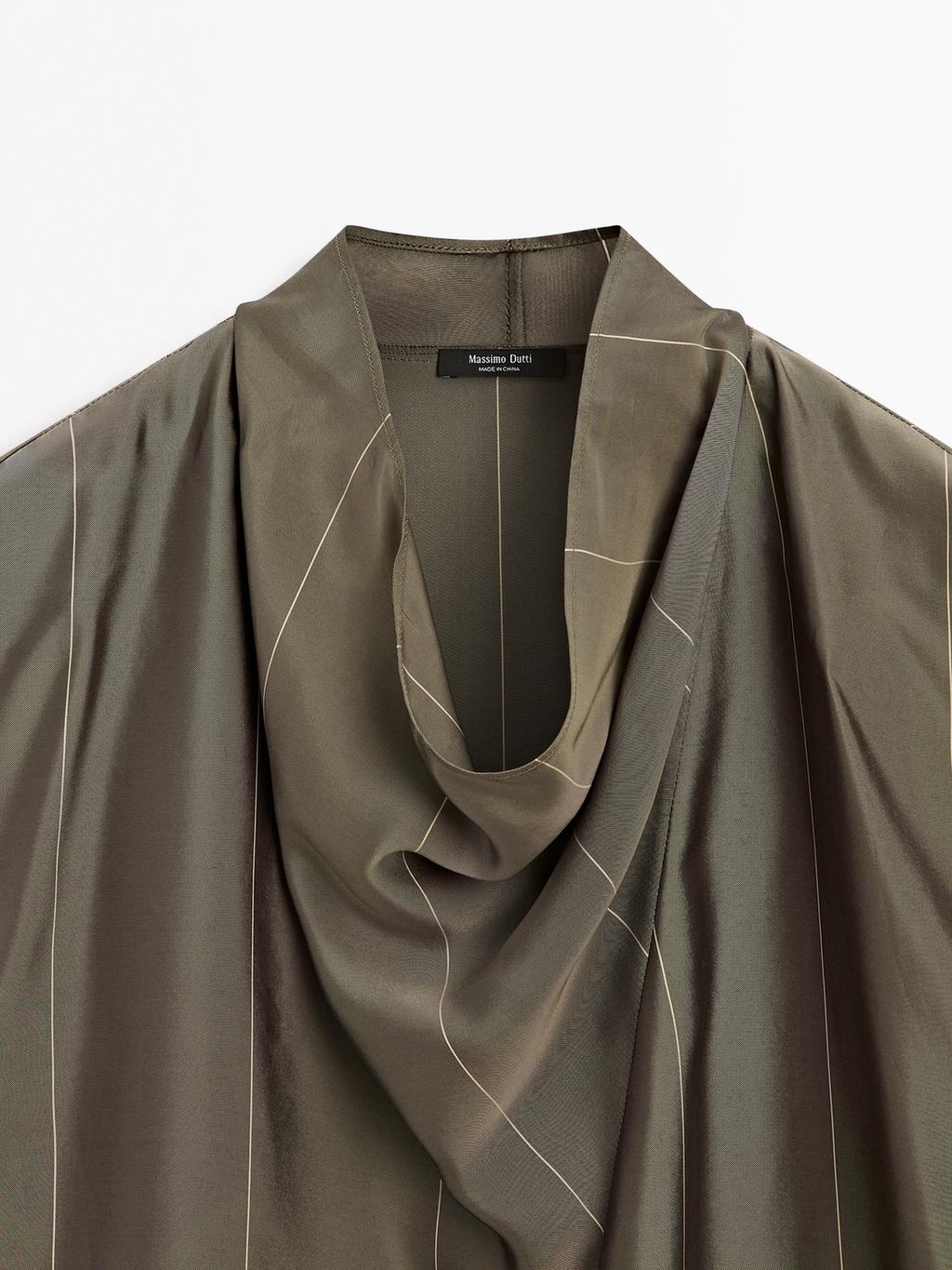 Flowing blouse with striped details