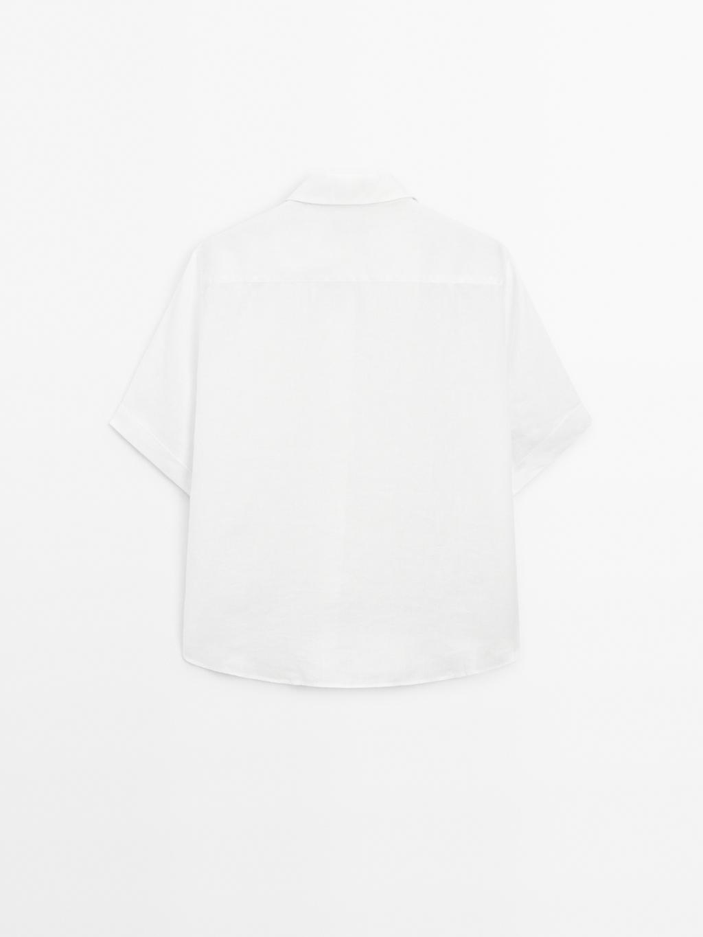 100% linen short sleeve shirt
