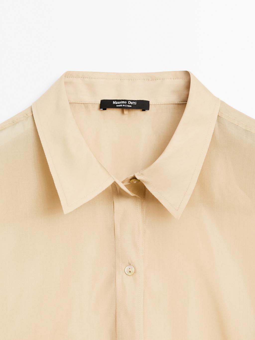 Mulberry silk blend organza shirt
