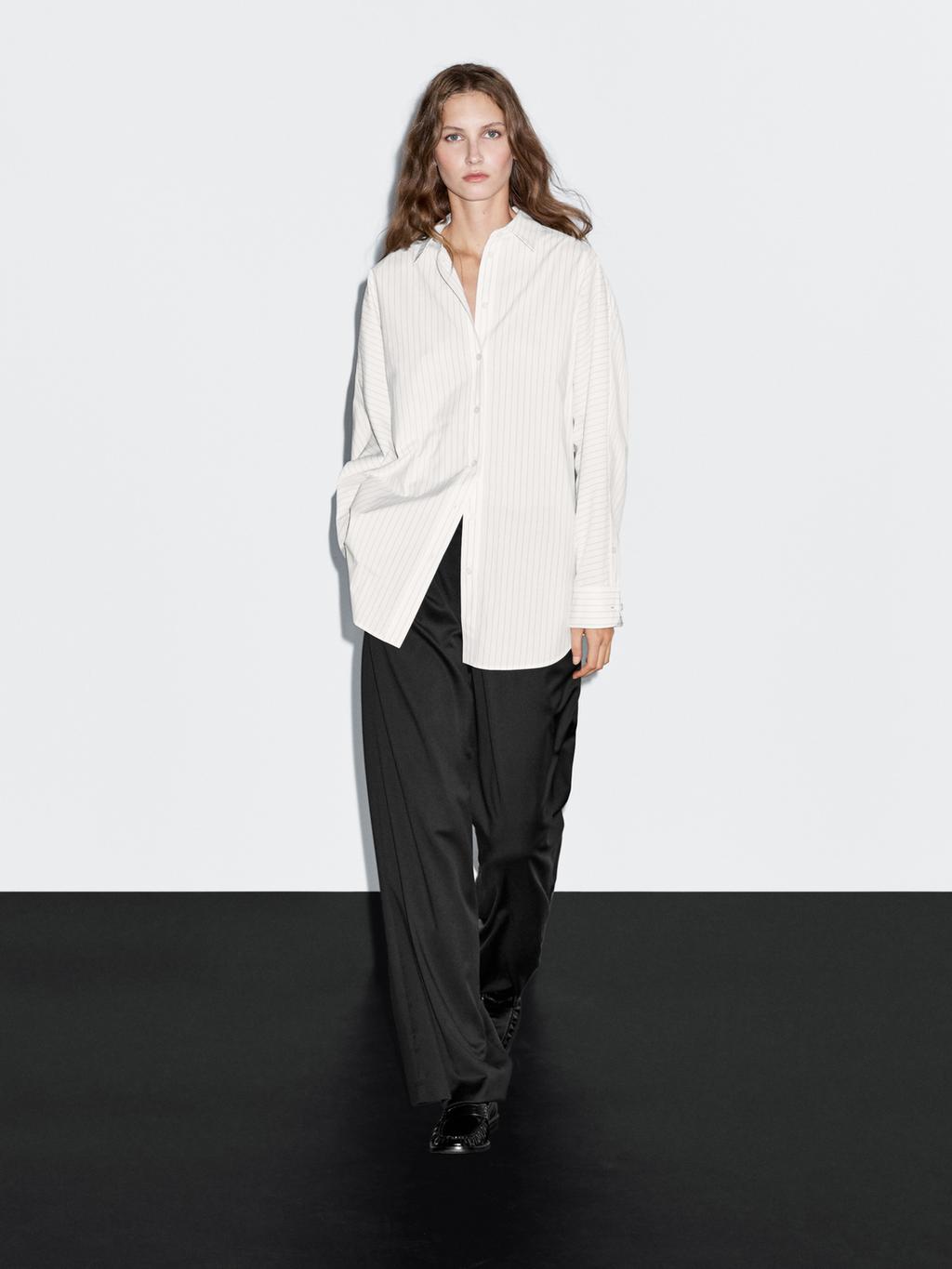 Striped batwing sleeve shirt