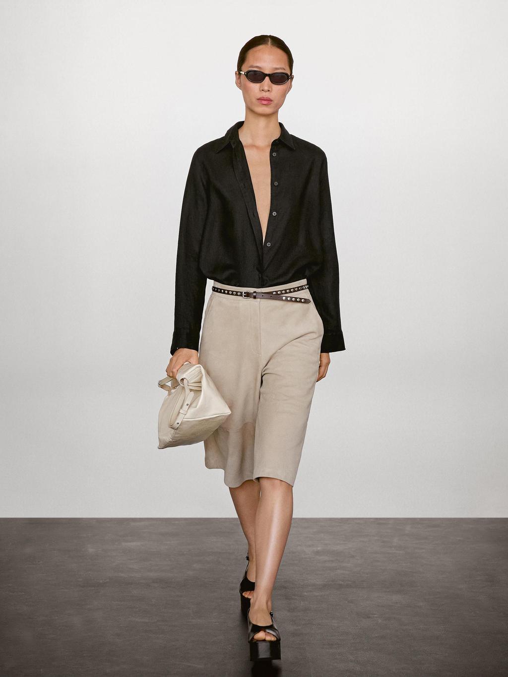 Flowing 100% linen shirt