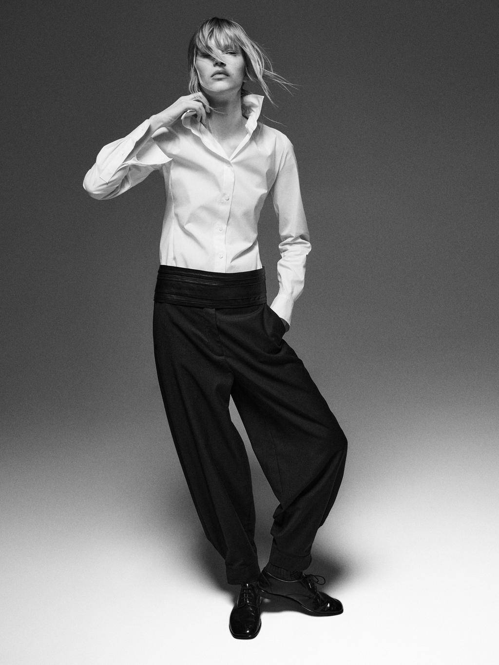 Cotton blend stretch shirt